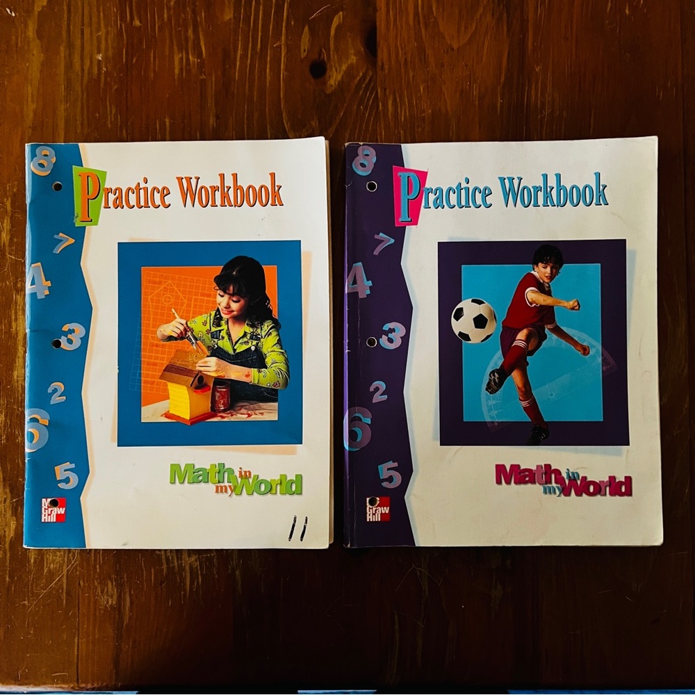 Homeschool Vintage Math Workbooks Grades 4 and 5 partially used